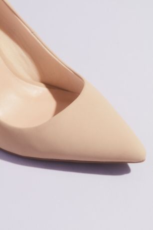pointed toe block heel pumps